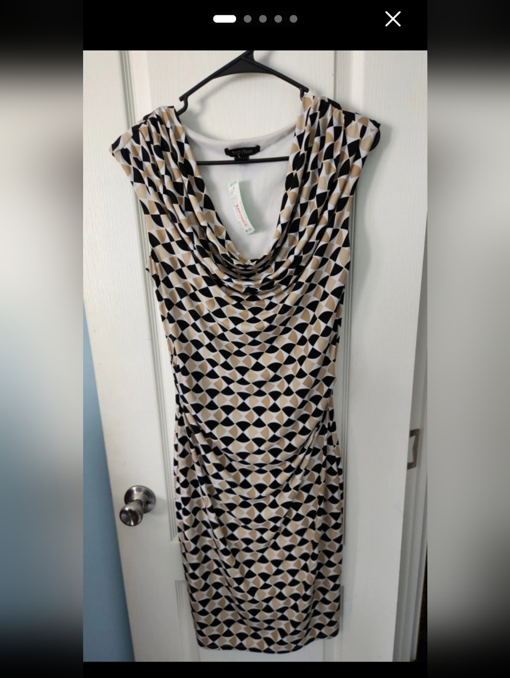 ☆SALE PRELOVED WHITE HOUSE BLACK MARKET SIZE 4 Midi Dress